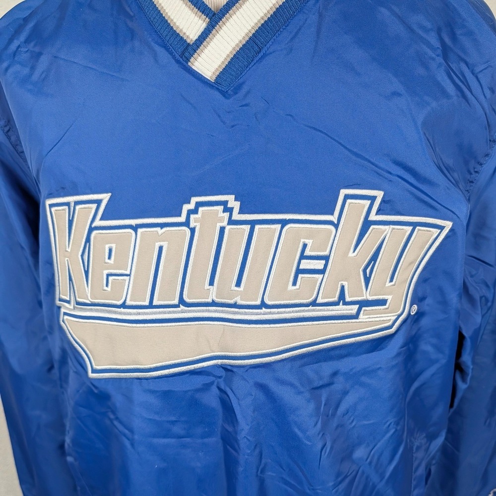 Kentucky Wildcats Jacket Mens XL Blue NCAA Basketball‎ Starter Pullover V Neck - Picture 5 of 14